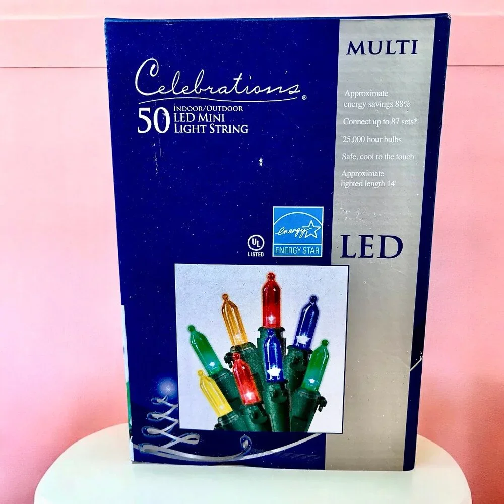 Celebrations LED 50 Multi Color Mini Lights 14 ft length Ace Hardware Box
